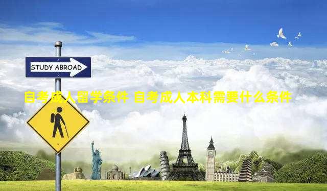 自考成人留学条件 自考成人本科需要什么条件